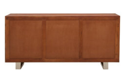 Orsina Acacia Two Door Sideboard, Solid Acacia Wood Cabinet With 3 Drawer And 2 Door Storage, Sleek Metal Legs - thumbnail 2
