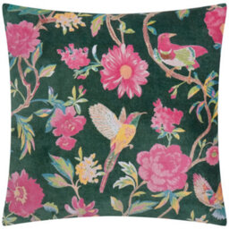 Wylder Aviary 100% Cotton Velvet Cushion Cover - thumbnail 1