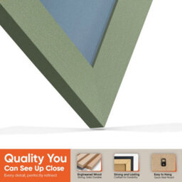 "30X17"" Green Modern Vinyl Record Frame With Pompadour Mount For 12 Inch Lp Album Cover & Disc - Ak Frames" - thumbnail 3