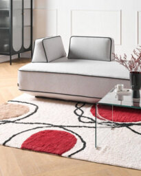 Beliani Rug Bolat Beige 140 X 200 Cm Cotton - thumbnail 2