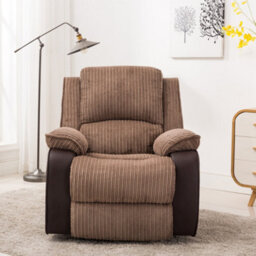 More4Homes Postana Jumbo Cord Fabric Manual Recliner Armchair Lounge Home Reclining Chair (Brown) - thumbnail 8
