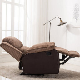 More4Homes Postana Jumbo Cord Fabric Manual Recliner Armchair Lounge Home Reclining Chair (Brown) - thumbnail 9