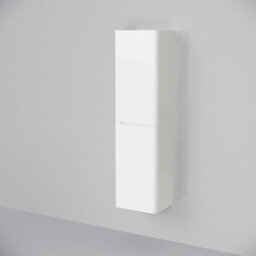 Nes Home Bathroom 1500mm White Wall Hung Furniture Tall Storage Cabinet - thumbnail 3