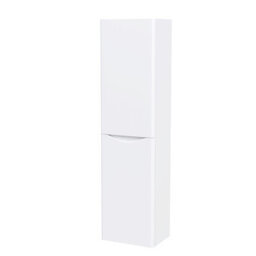 Nes Home Bathroom 1500mm White Wall Hung Furniture Tall Storage Cabinet - thumbnail 5