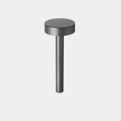 Luminosa Lighting Luminosa Orbit Covered Outdoor Pedestal Light 50Cm Urban Grey Led 11.5W Cct 2700-3200-4000K Ip66 On-Off