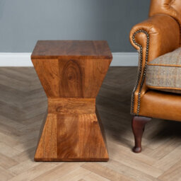 Elm Home And Products Elm Home And Garden Side End Lamp Table Dark Oak Finish Solid Mango Wood Fully Assembled 50Cm High X 35Cm Wide X 35Cm Deep - thumbnail 3