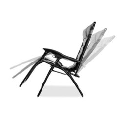 Groundlevel Set Of 2 Extra Wide Luxury Gravity Garden Sun Lounger / Relaxer Chair - thumbnail 2