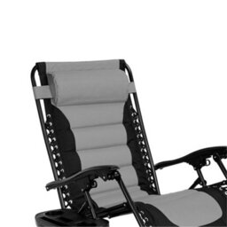 Groundlevel Set Of 2 Extra Wide Luxury Gravity Garden Sun Lounger / Relaxer Chair - thumbnail 4