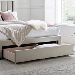 Elegance Champagne Upholstered - King Size Drawer Bed Frame Only - thumbnail 5