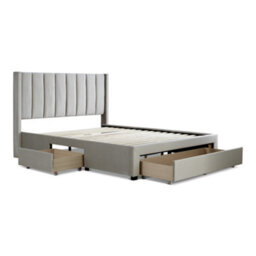Elegance Champagne Upholstered - King Size Drawer Bed Frame Only - thumbnail 8