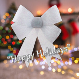 Tinsel Bow Christmas Decoration X 1 37Cm X 49Cm X 13Cm White - thumbnail 4