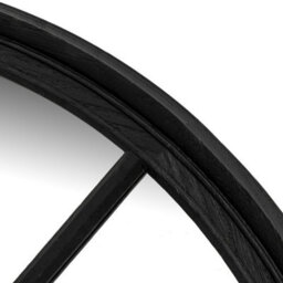 Hill Interiors Black Wood Round Window Mirror - Glass - L2 X W100 X H100 Cm - Black - thumbnail 3