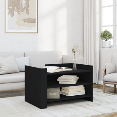 Berkfield Coffee Table Black 80X50X50 Cm Engineered Wood - image 1