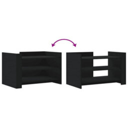 Berkfield Coffee Table Black 80X50X50 Cm Engineered Wood - thumbnail 8