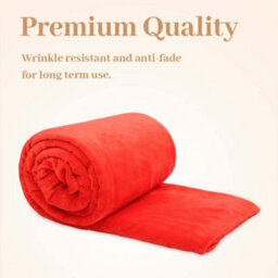 Alivio Faux Fur Mink Throw Luxury Super Soft Plain Bed Sofa Settee Throw Blanket- Large - Red - thumbnail 3
