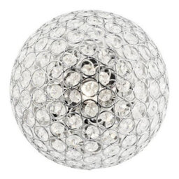 Happy Homewares Modern Chrome And Clear Glass Ip44 Rated Bathroom Ceiling Light - thumbnail 2