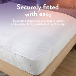Slumberdown Wool Mattress Topper King 100% British Wool, Temperature Regulating, 120X200Cm Luxury Cotton Cover - thumbnail 5
