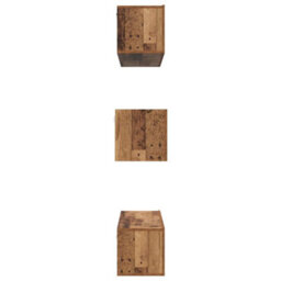 Berkfield Modern Tv Cabinet Set Wall-Mounted 6 Pcs Old Wood Engineered Wood - thumbnail 8