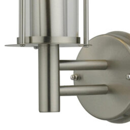 First Choice Lighting Set Of 2 Treviso Brushed Stainless Steel Outdoor Wall Lights - thumbnail 6