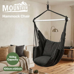 Mountview Hammock Chair Hanging Rope Swing Seat Indoor Outdoor With Cushions - thumbnail 4