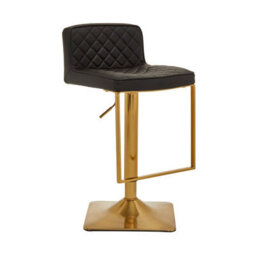 Orsina Baina Black And Gold Bar Stool With Square Base - thumbnail 9