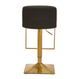 Orsina Baina Black And Gold Bar Stool With Square Base - thumbnail 4