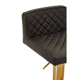 Orsina Baina Black And Gold Bar Stool With Square Base - thumbnail 5