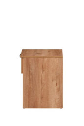 Richmond Chestnut 1 Drawer Open Shelf Bedside Table Nightstand Chest - thumbnail 6