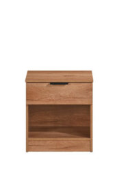 Richmond Chestnut 1 Drawer Open Shelf Bedside Table Nightstand Chest - thumbnail 5