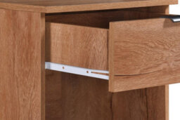 Richmond Chestnut 1 Drawer Open Shelf Bedside Table Nightstand Chest - thumbnail 9