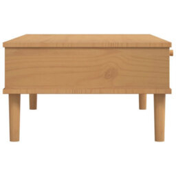 Berkfield Coffee Table Senja Rattan Look Brown 100X55X33 Cm Solid Wood - thumbnail 7