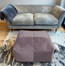 Beautiful Beanbags Luxury Plush Velvet Beanbag Mega Cube Xl Pouffe Bean Bags - Lilac