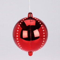 Urbn-Living Urbnliving 15Cm Height Red Led Light Up Ball Christmas Tree Warm White Timer Indoor Outdoor Decoration