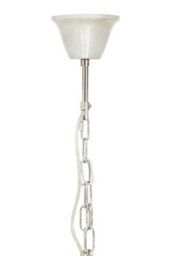 Orsina Nickel Pendant Light, Drum-Shaped 6 Bulb Ceiling Fixture, Fluted Clear Glass Panels, Contemporary Lighting - thumbnail 5
