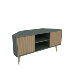 Decorotika Lesson Corner Tv Stand Tv Unit Tv Cabinet For Tvs Up To 55 Inch Silva & Hazeran - thumbnail 6