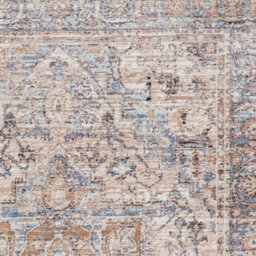 Blue Traditional Abstract Bordered 10mm Thick Stain-Resistant Rug For Bedroom, Living Room, & Dining Room-80Cm X 300Cm (Runner) - thumbnail 3