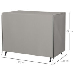 Matteo All-Weather Three-Seater Swing Chair Cover, 205Cm Grey Oxford Fabric Protection - thumbnail 3