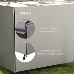 Matteo All-Weather Three-Seater Swing Chair Cover, 205Cm Grey Oxford Fabric Protection - thumbnail 6