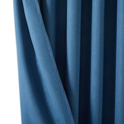Ameha Blue Linen Blackout Eyelet Curtain Energy Efficient Thermal Insulated Window Curtain Pair 46X54'' For Bedroom Curtain - thumbnail 6