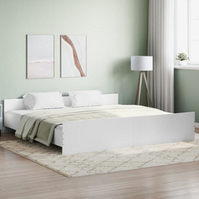 Berkfield Bed Frame With Headboard With Footboard White 180X200 Cm - image 1