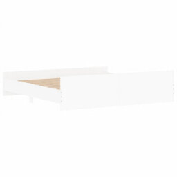 Berkfield Bed Frame With Headboard With Footboard White 180X200 Cm - thumbnail 6