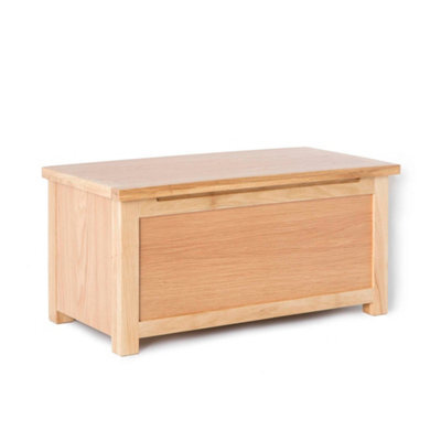 London Oak Ottoman Blanket Box - Fully Assembled By Roseland Furniture - image 1