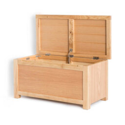 London Oak Ottoman Blanket Box - Fully Assembled By Roseland Furniture - thumbnail 5