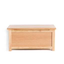 London Oak Ottoman Blanket Box - Fully Assembled By Roseland Furniture - thumbnail 3
