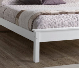 Save On Goods UK 5Ft King Size Pure White,wood,bed Frame Wooden Low Foot End,solid Panel Bed Frame.shaker Style - thumbnail 5