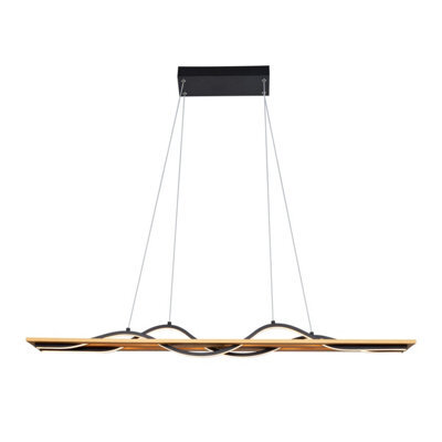 Luminosa Lighting Luminosa Conato Bar Pendant Ceiling Light Black 3000K Warm White 2Xled - image 1