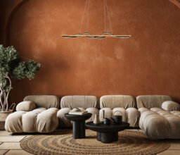Luminosa Lighting Luminosa Conato Bar Pendant Ceiling Light Black 3000K Warm White 2Xled - thumbnail 3