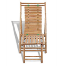 Walplus Outdoor Deck Chair With Footrest Bamboo - thumbnail 2