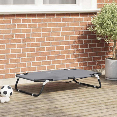 Vidaxl Dog Bed 80 X 55 X 18 Cm Steel Light Grey - image 1