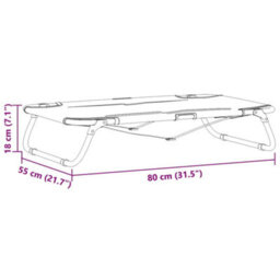 Vidaxl Dog Bed 80 X 55 X 18 Cm Steel Light Grey - thumbnail 3